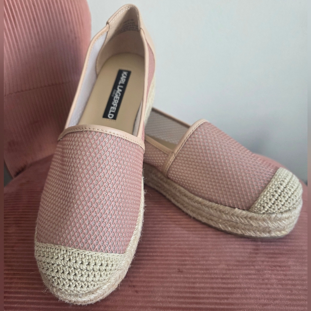 NEW Karl Lagerfeld Paris Adila Platform Espadrilles - Size 7M